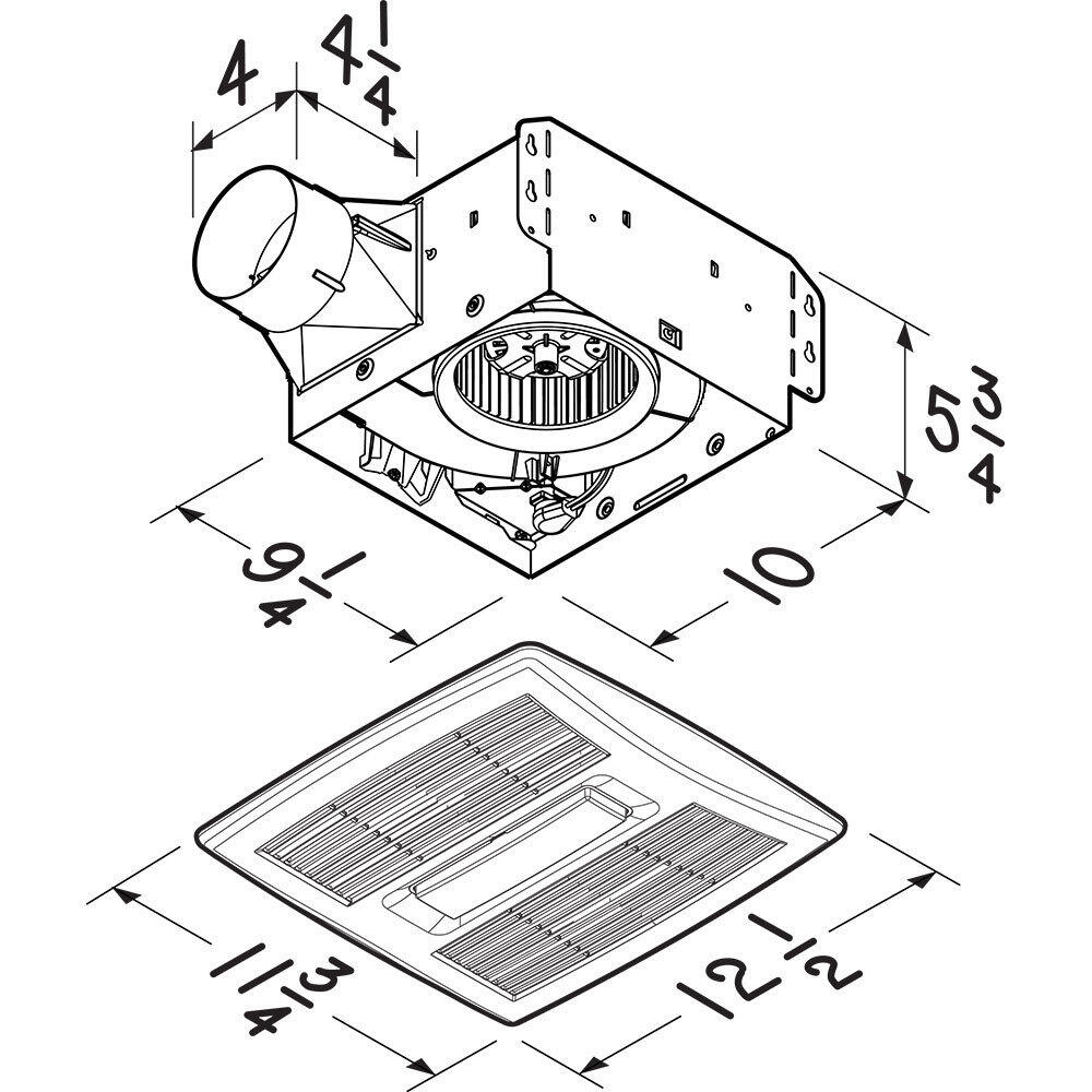 Broan AE50110DCSL Broan-Nutone® Wall Vent Kit, 3" Or 4" Round Duct