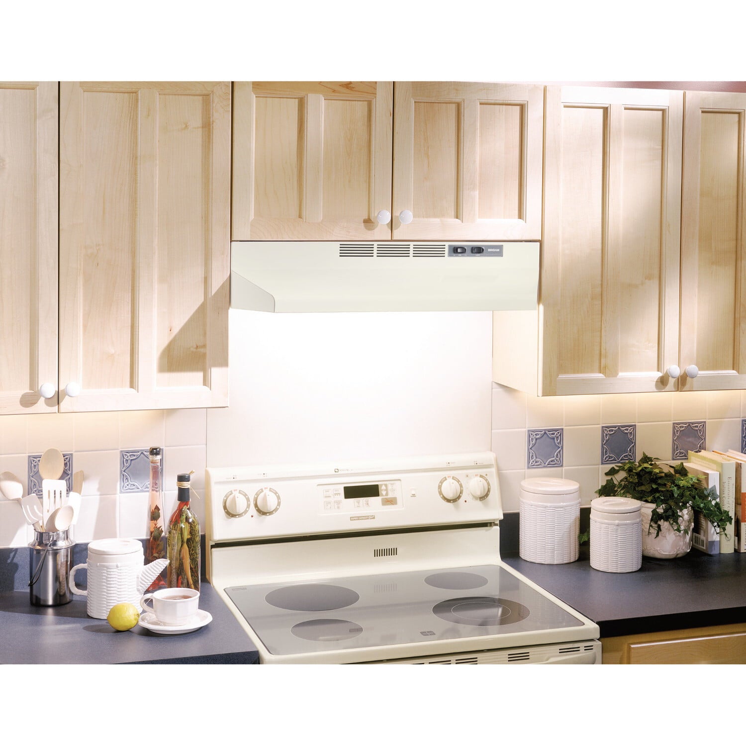Broan BUEZ130BT Broan® 30-Inch Ductless Under-Cabinet Range Hood W/ Easy Install System, Bisque