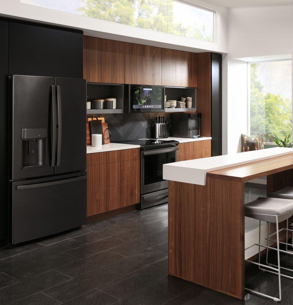 Ge Appliances PYD22KBLTS Ge Profile™ Series 22.1 Cu. Ft. Counter-Depth French-Door Refrigerator With Door In Door And Hands-Free Autofill