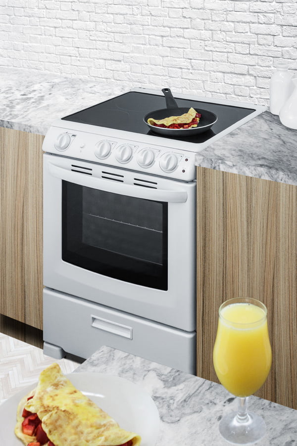Summit REX2421WRT 24" Wide Electric Smooth-Top Range