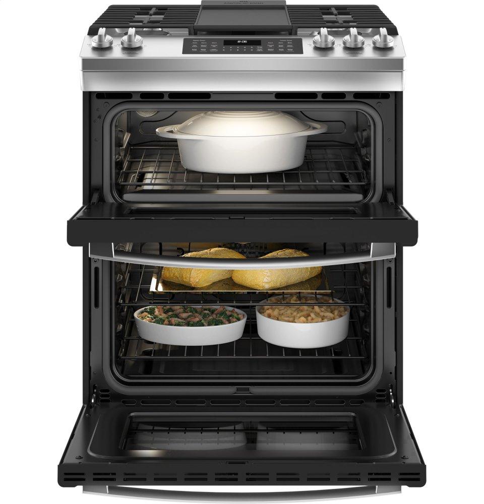 Ge Appliances JGSS86SPSS Ge® 30" Slide-In Front Control Gas Double Oven Range