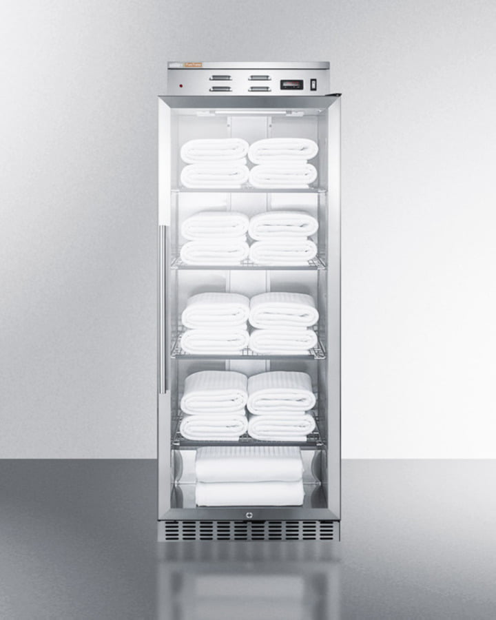 Summit PHC115G Single Chamber Warming Cabinet With Glass Door, Stainless Steel Construction, Digital Thermostat And Lock