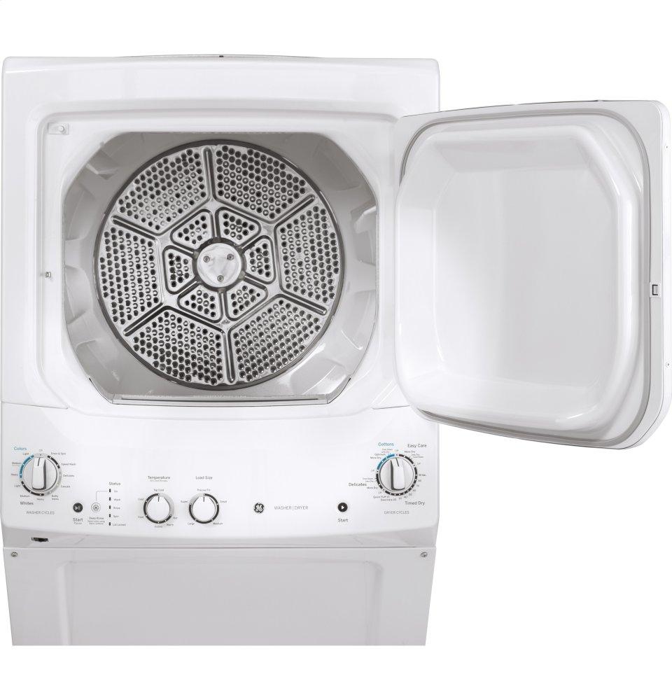 Ge Appliances GUD27ESSMWW Ge Unitized Spacemaker® 3.8 Cu. Ft. Capacity Washer With Stainless Steel Basket And 5.9 Cu. Ft. Capacity Electric Dryer