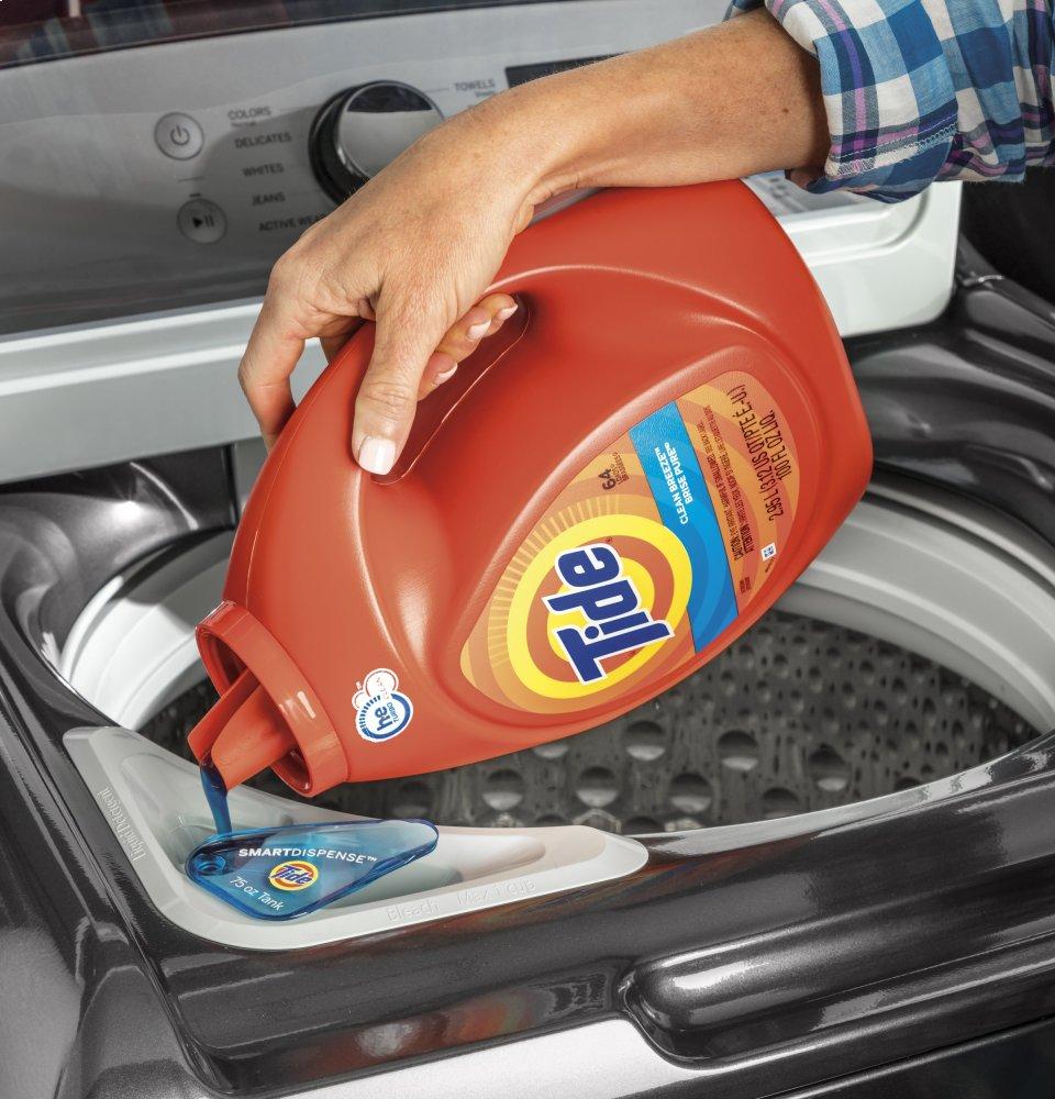 Ge Appliances GTW845CSNWS Ge® 5.0 Cu. Ft. Capacity Smart Washer With Sanitize W/Oxi And Smartdispense