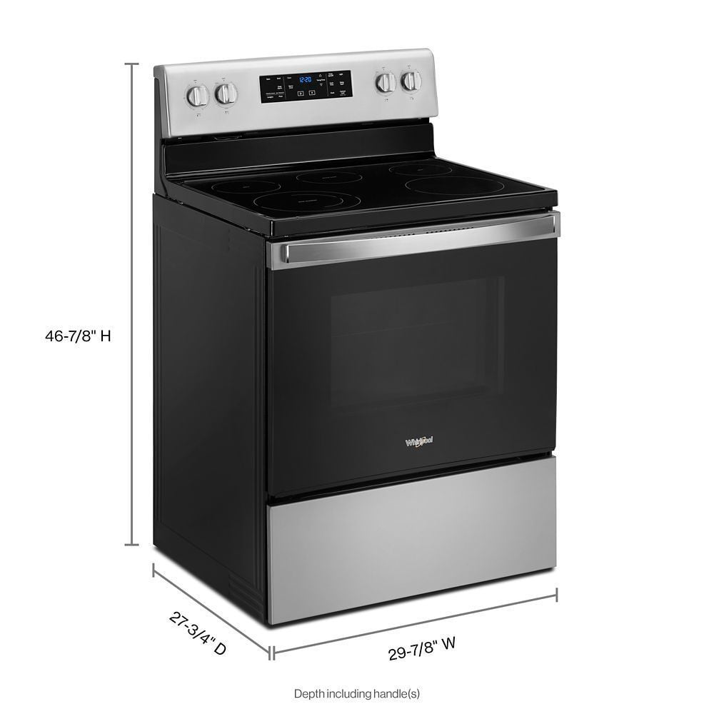 Whirlpool WFE525S0JS 5.3 Cu. Ft. Whirlpool® Electric Range With Frozen Bake Technology