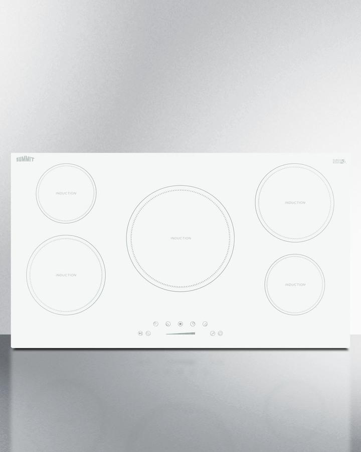 Summit SINC5B36W 36" Wide 208-240V 5-Zone Induction Cooktop