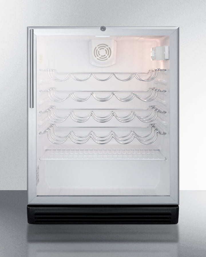 Summit SWC6GBLBIHVADA 24" Wide Built-In Wine Cellar, Ada Compliant
