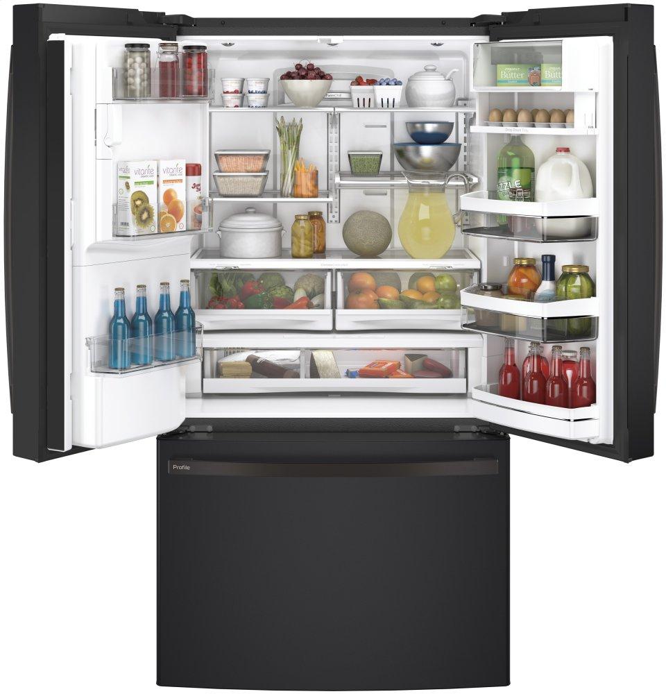 Ge Appliances PYE22KELDS Ge Profile™ Series Energy Star® 22.1 Cu. Ft. Counter-Depth French-Door Refrigerator With Hands-Free Autofill
