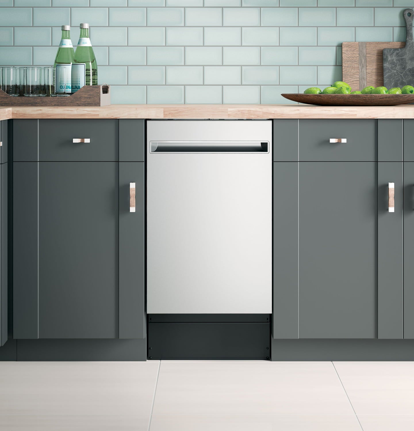 Haier QDT125SSLSS Haier 18" Stainless Steel Interior Dishwasher With Sanitize Cycle