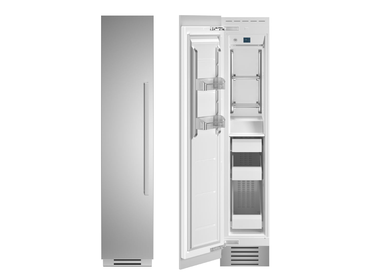 Bertazzoni REF18FCIPIXL 18" Built-In Freezer Column - Stainless - Left Hinge