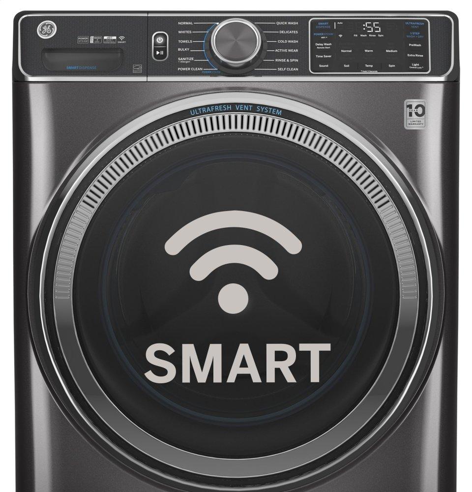 Ge Appliances GFW550SPNDG Ge® 4.8 Cu. Ft. Capacity Smart Front Load Energy Star® Washer With Ultrafresh Vent System With Odorblock™ And Sanitize W/Oxi