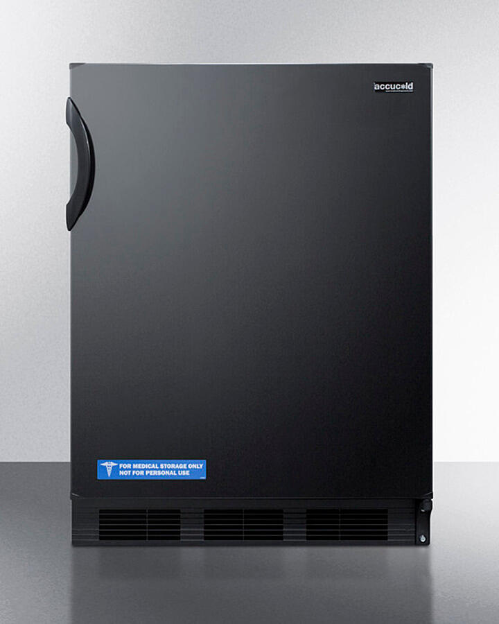 Summit AL752BK Ada Compliant All-Refrigerator For Freestanding General Purpose Use, With Flat Door Liner, Auto Defrost Operation And Black Exterior