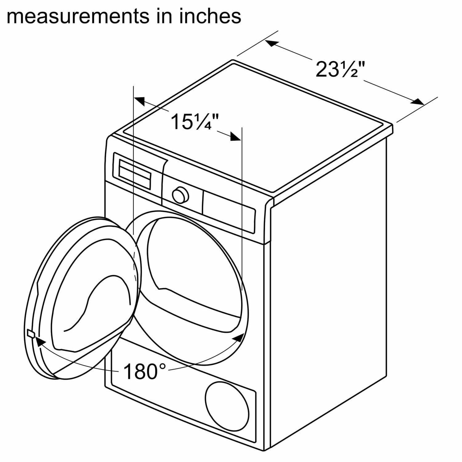 Bosch WTG86403UC 300 Series Condenser Tumble Dryer 24'' Wtg86403Uc