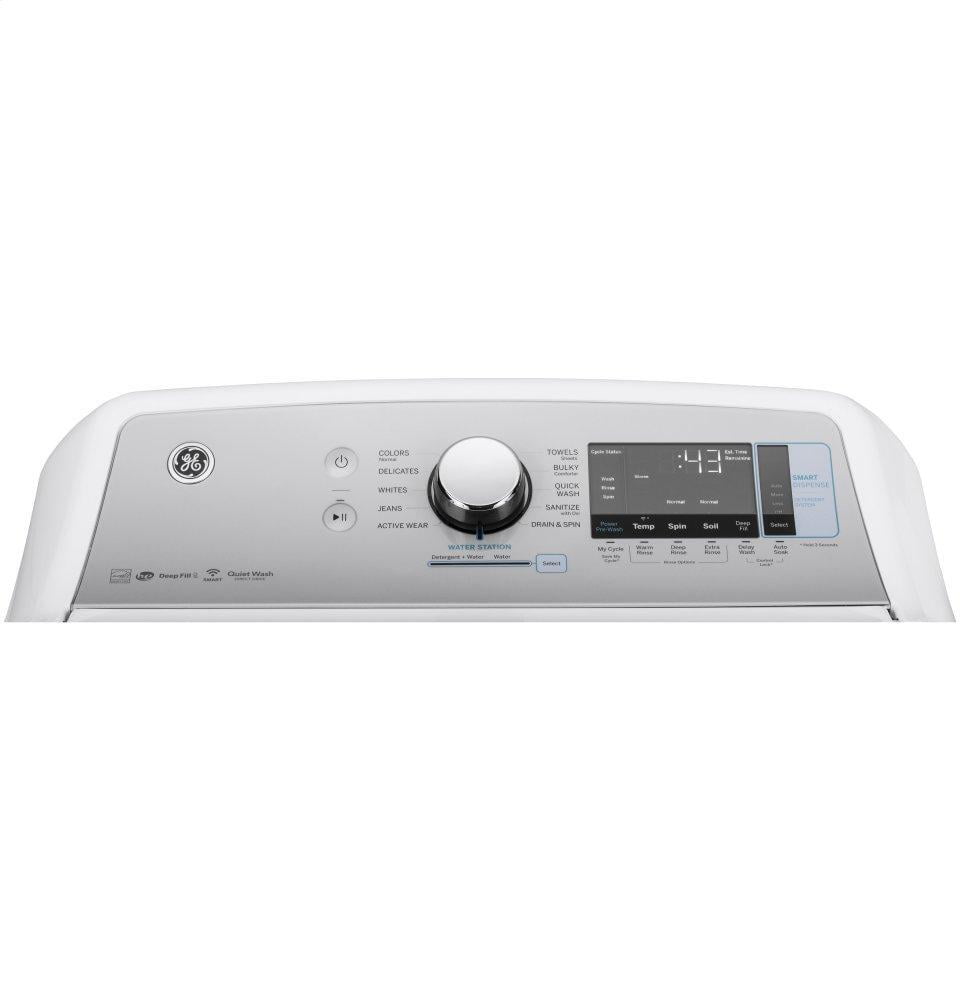 Ge Appliances GTW845CSNWS Ge® 5.0 Cu. Ft. Capacity Smart Washer With Sanitize W/Oxi And Smartdispense