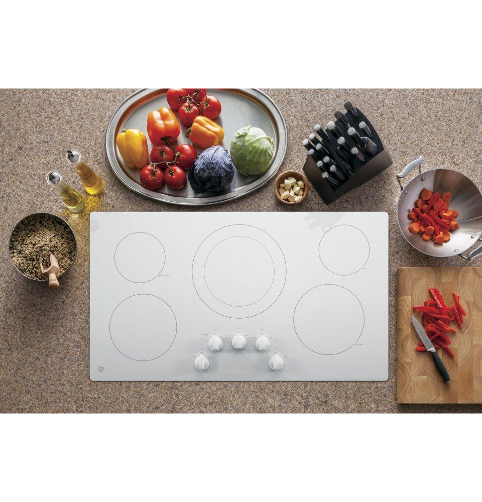 Ge Appliances JP3036TLWW Ge® 36" Built-In Knob Control Electric Cooktop