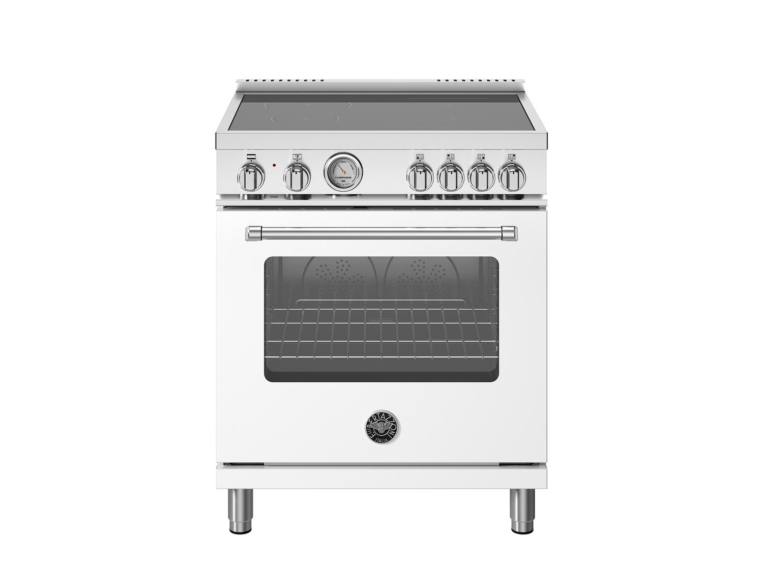 Bertazzoni MAS304INMBIV 30 Inch Induction Range, 4 Heating Zones, Electric Oven Bianco Matt