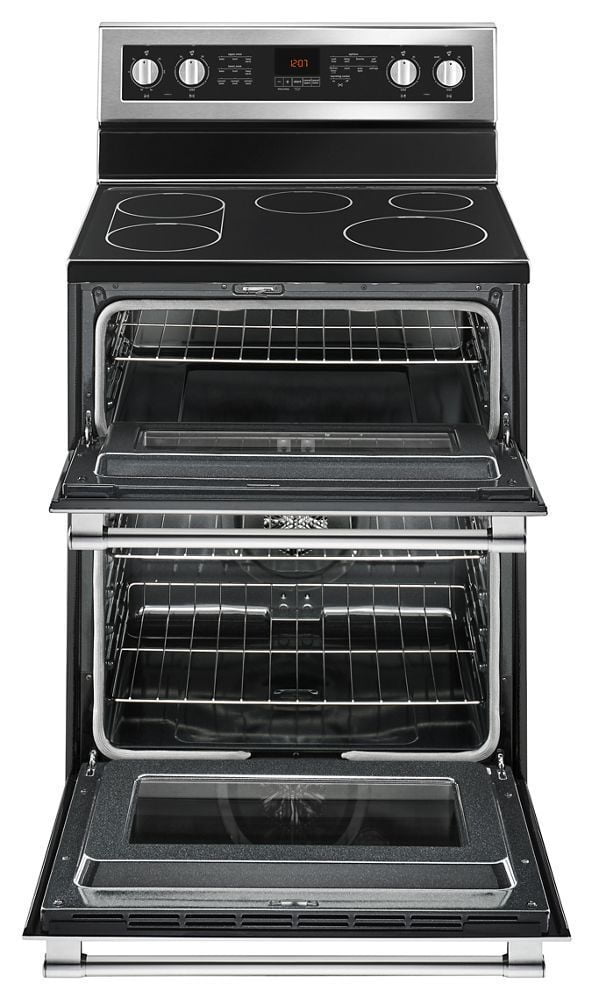 Maytag MET8800FZ 30-Inch Wide Double Oven Electric Range With True Convection - 6.7 Cu. Ft.