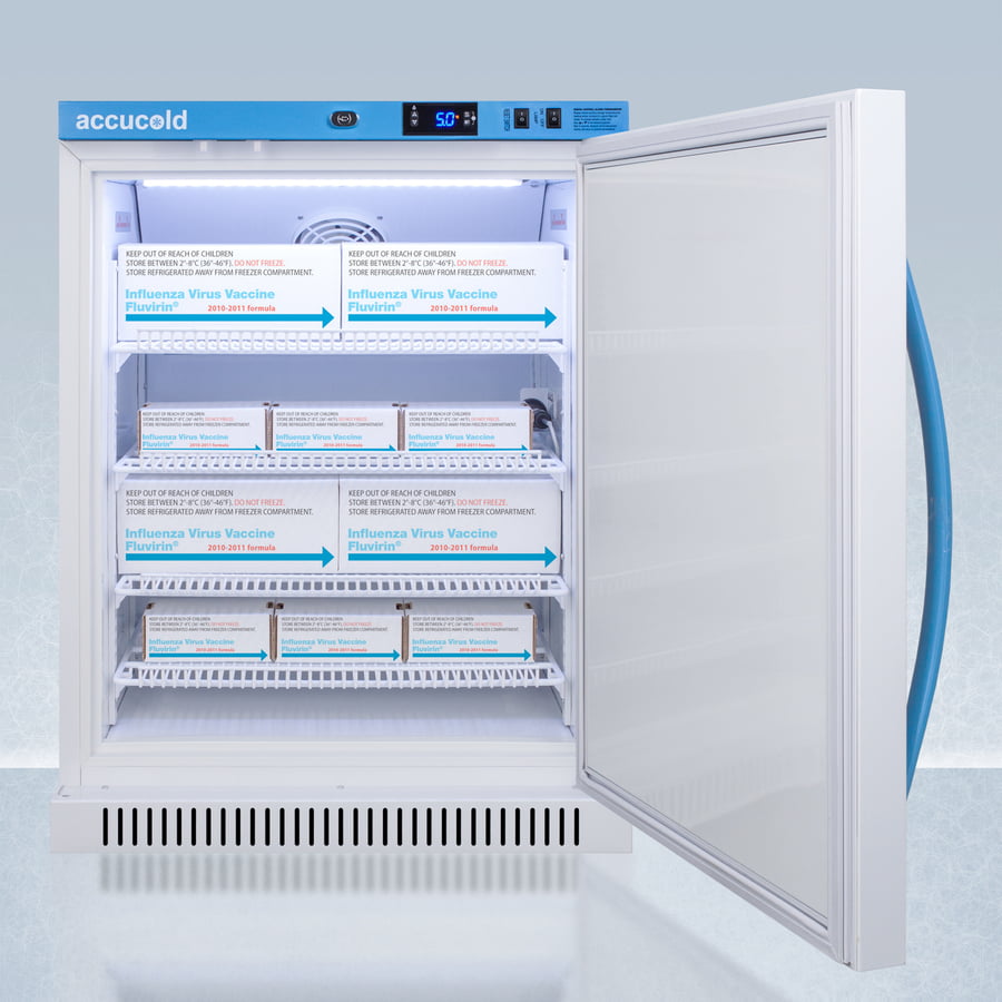Summit ARS6PV Performance Series Pharma-Vac 6 Cu.Ft. Freestanding Ada Height All-Refrigerator For Vaccine Storage, With Antimicrobial Silver-Ion Handle