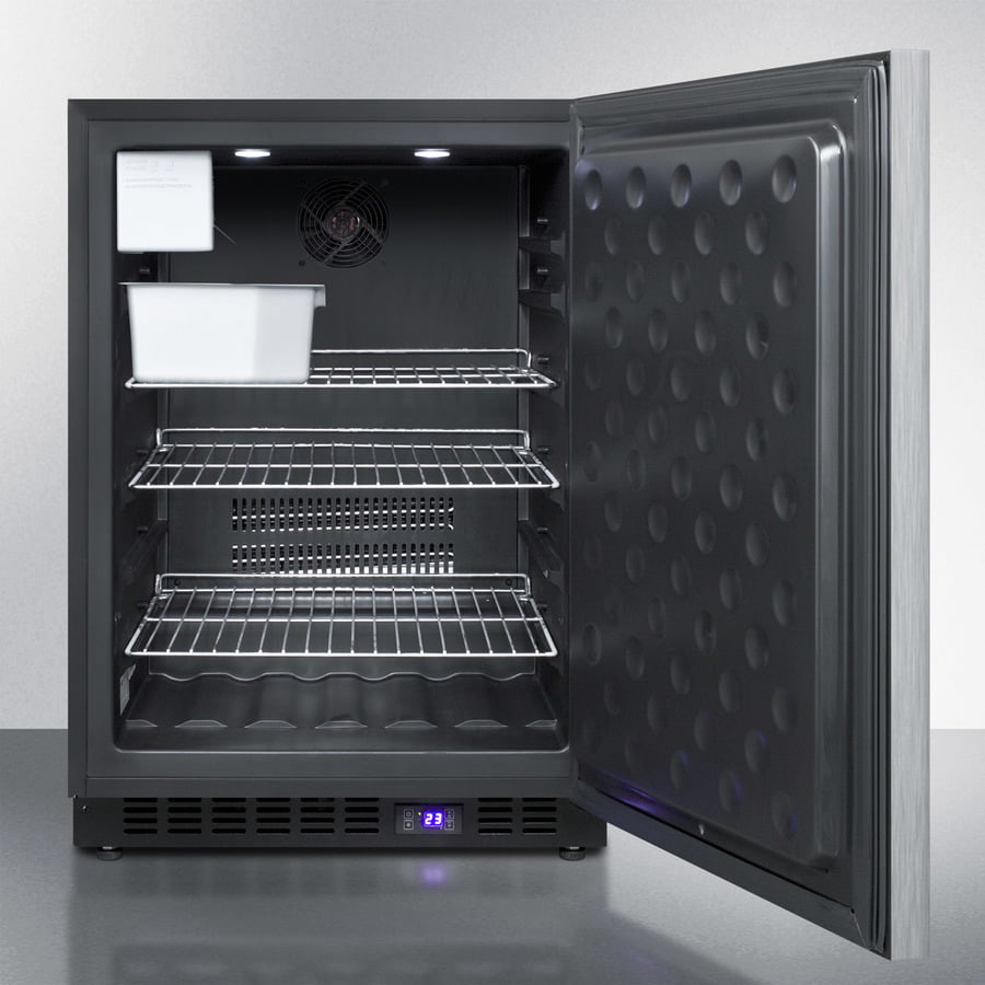 Summit SPFF51OSSSHHIM 24" Wide Outdoor All-Freezer With Icemaker