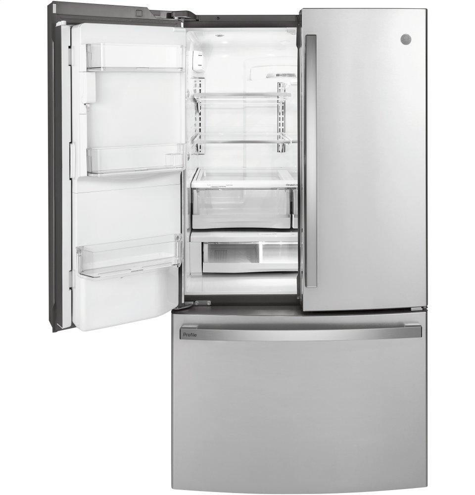 Ge Appliances PYD22KYNFS Ge Profile™ Series 22.1 Cu. Ft. Counter-Depth Fingerprint Resistant French-Door Refrigerator With Door In Door And Hands-Free Autofill