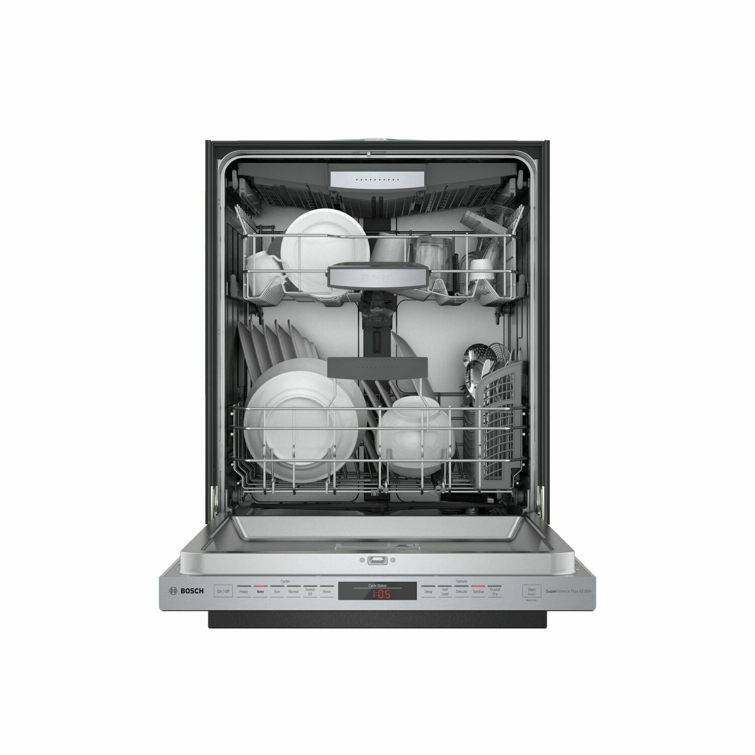 Bosch SHPM78Z55N 800 Series Dishwasher 24'' Stainless Steel Shpm78Z55N