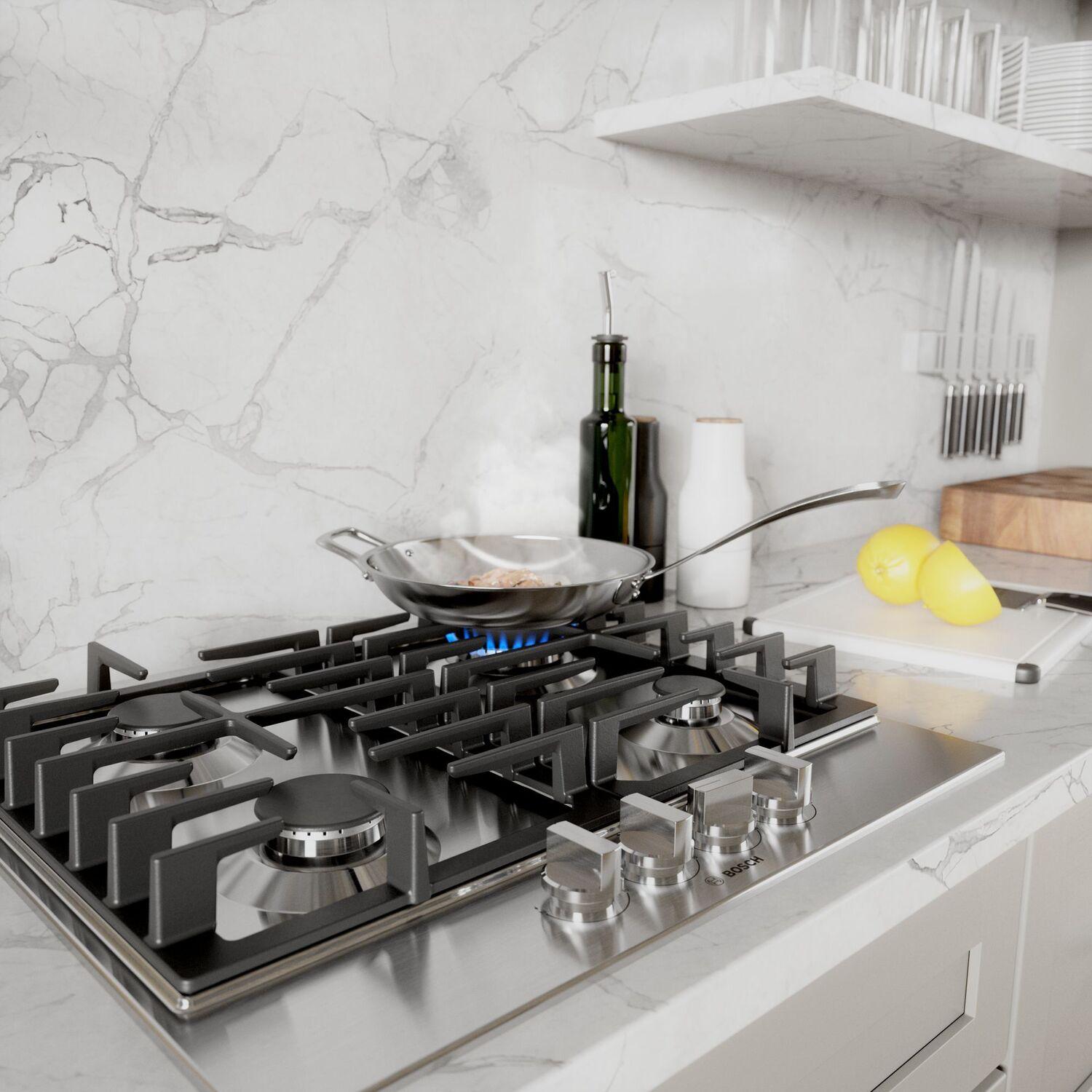 Bosch NGM5458UC 500 Series Gas Cooktop 24'' Stainless Steel Ngm5458Uc