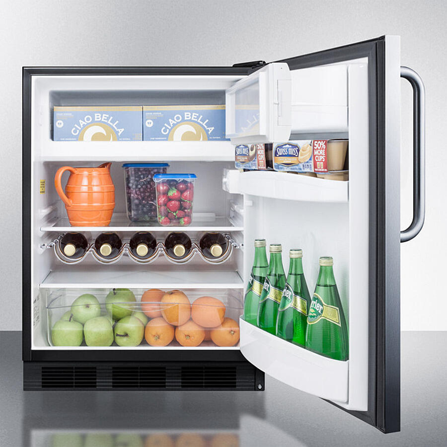 Summit CT663BKCSSADA 24" Wide Built-In Refrigerator-Freezer, Ada Compliant