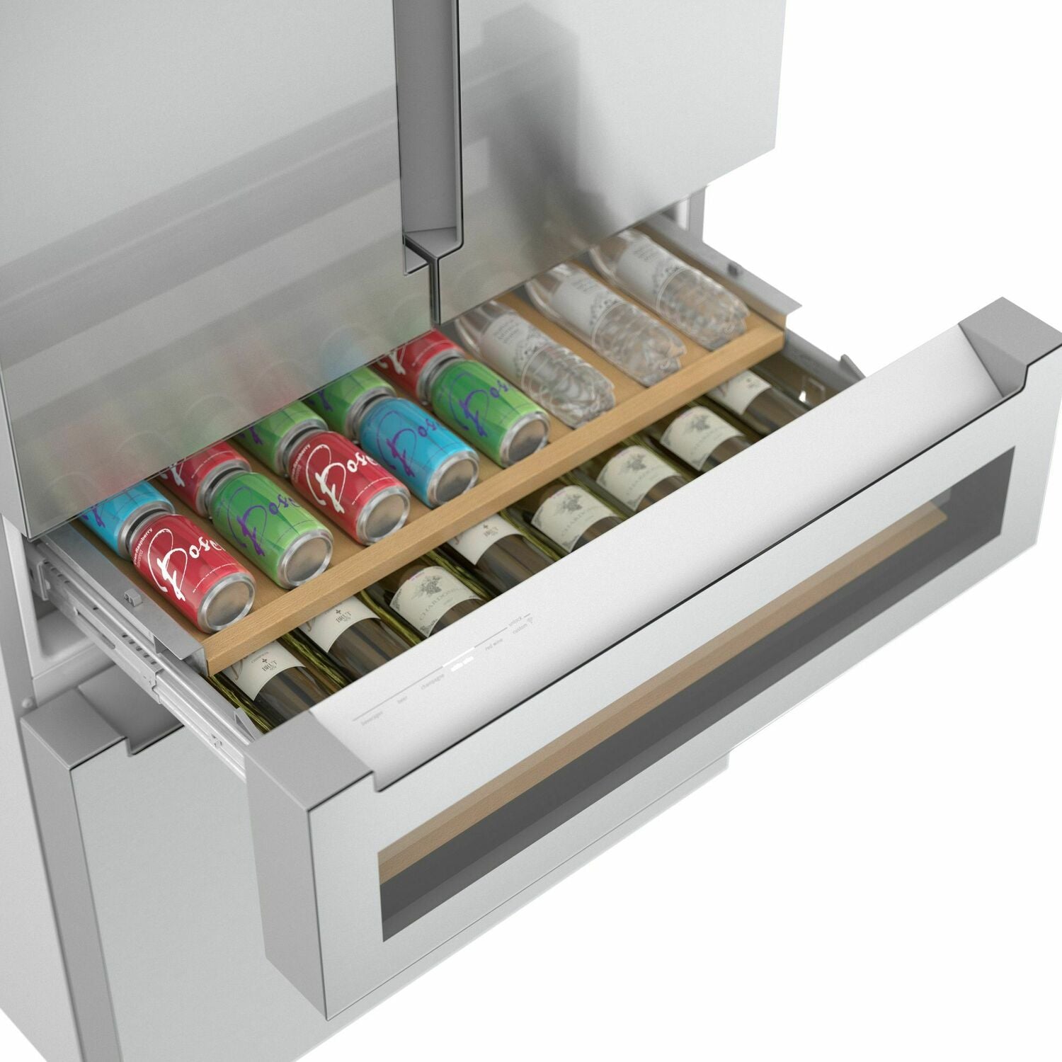Bosch B36CL81ENG 800 Series French Door Bottom Mount Refrigerator 36'' Easy Clean Stainless Steel B36Cl81Eng