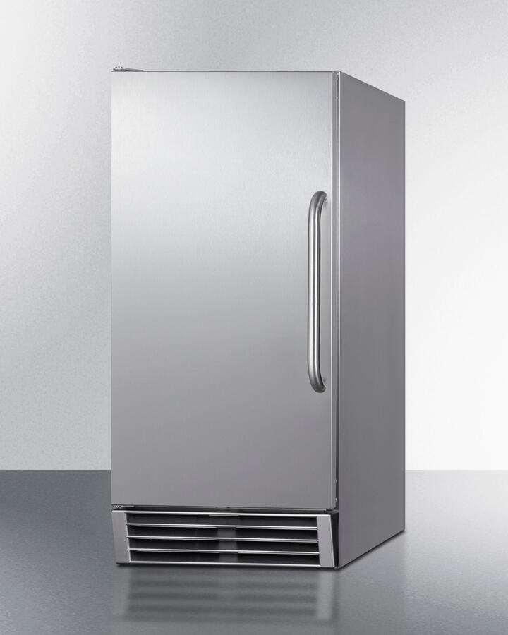 Summit BIM44GCSS 15" Wide 50 Lb. Built-In Undercounter Commercially Listed Clear Icemaker With Automatic Defrost, Internal Pump, And Complete Stainless Steel Exterior
