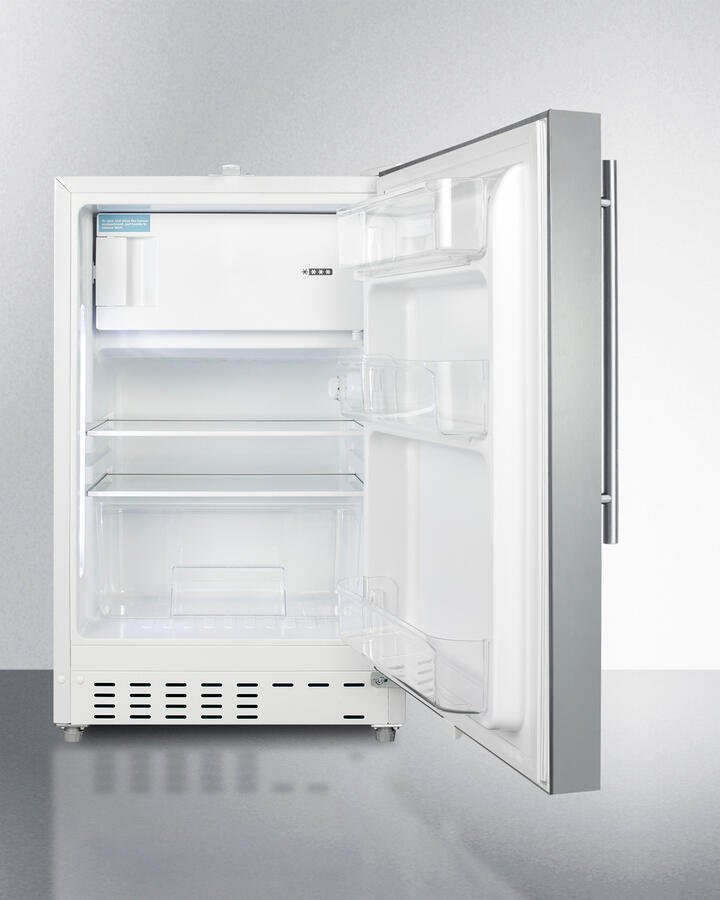 Summit ALRF48SSHV 20" Wide Built-In Refrigerator-Freezer, Ada Compliant