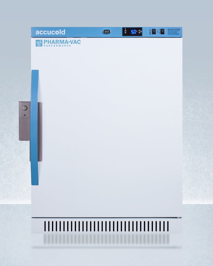 Summit ARS6PV Performance Series Pharma-Vac 6 Cu.Ft. Freestanding Ada Height All-Refrigerator For Vaccine Storage, With Antimicrobial Silver-Ion Handle