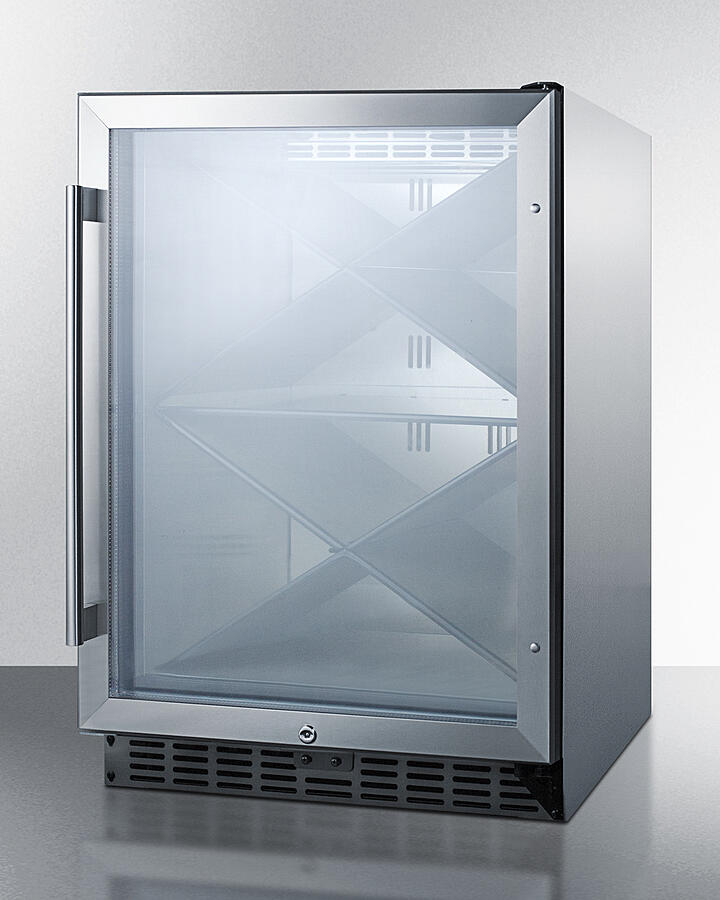Summit SCR610BLXCSS 24" Wide Single Zone Built-In Commercial Wine Cellar