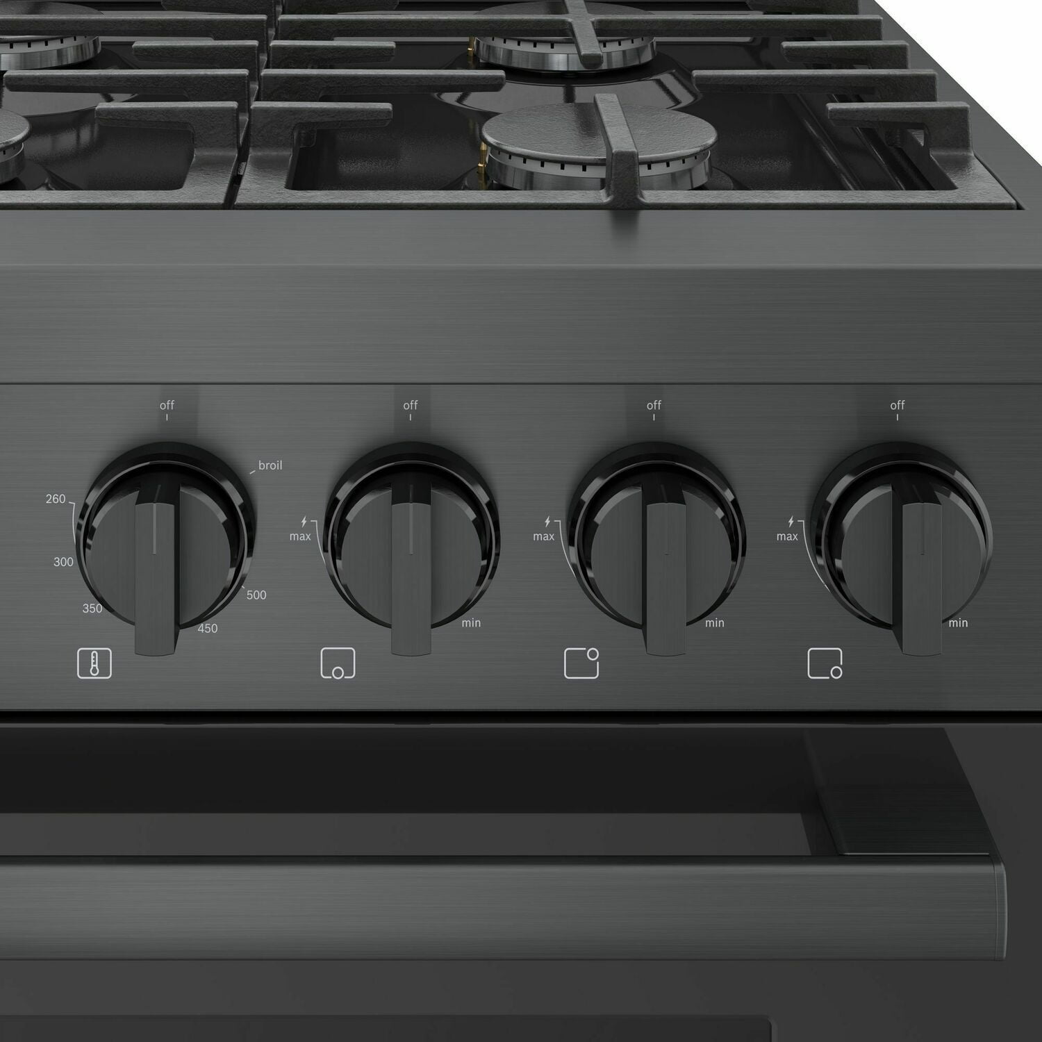 Bosch HGS8645UC 800 Series Gas Freestanding Range 36'' Black Stainless Steel Hgs8645Uc