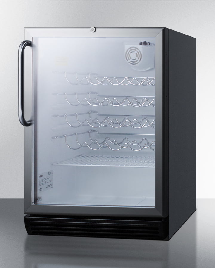 Summit SWC6GBLBITBADA 24" Wide Built-In Wine Cellar, Ada Compliant