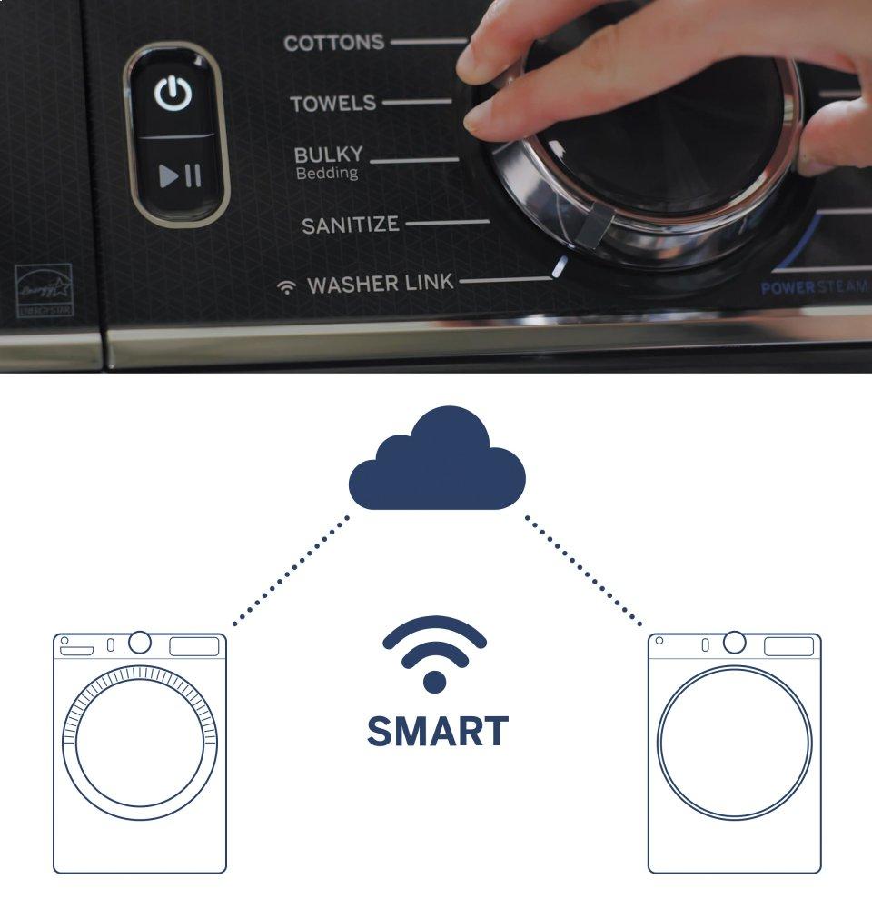 Ge Appliances GFD85GSSNWW Ge® 7.8 Cu. Ft. Capacity Smart Front Load Gas Dryer With Steam And Sanitize Cycle