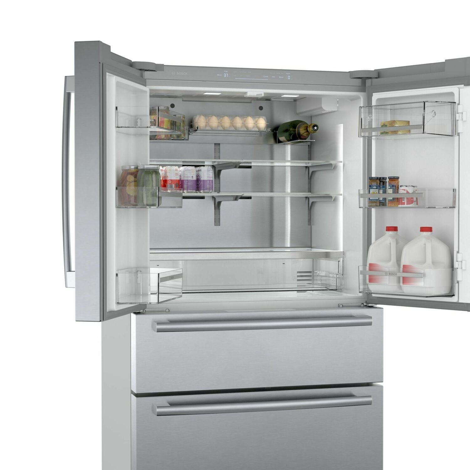 Bosch B36CL80SNS 800 Series French Door Bottom Mount Refrigerator 36'' Easy Clean Stainless Steel B36Cl80Sns