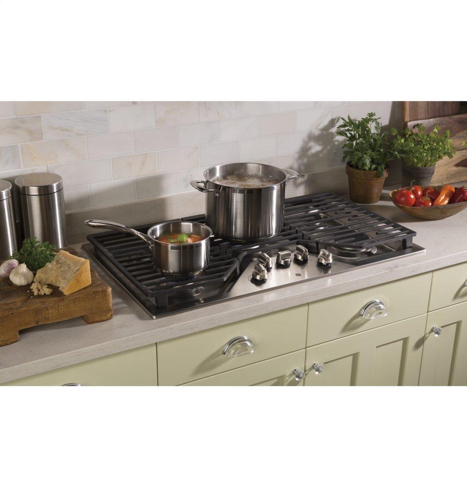 Ge Appliances JGP5036SLSS Ge® 36" Built-In Gas Cooktop With 5 Burners And Dishwasher Safe Grates
