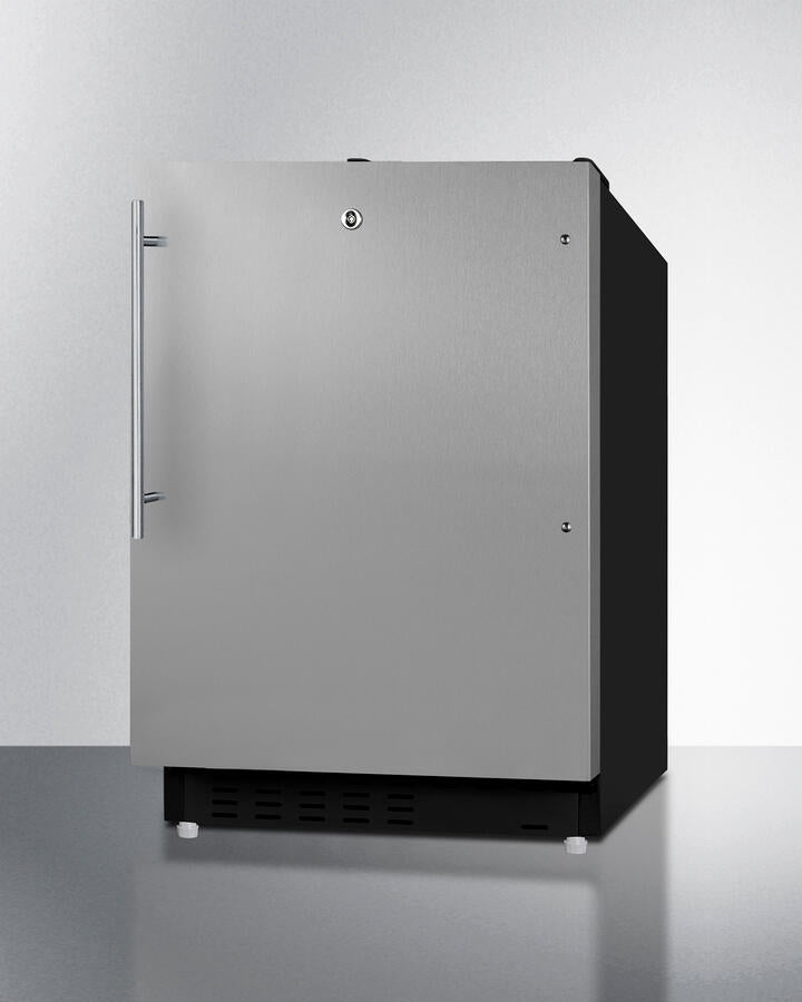 Summit ALRF49BSSHV 20" Wide Built-In Refrigerator-Freezer, Ada Compliant