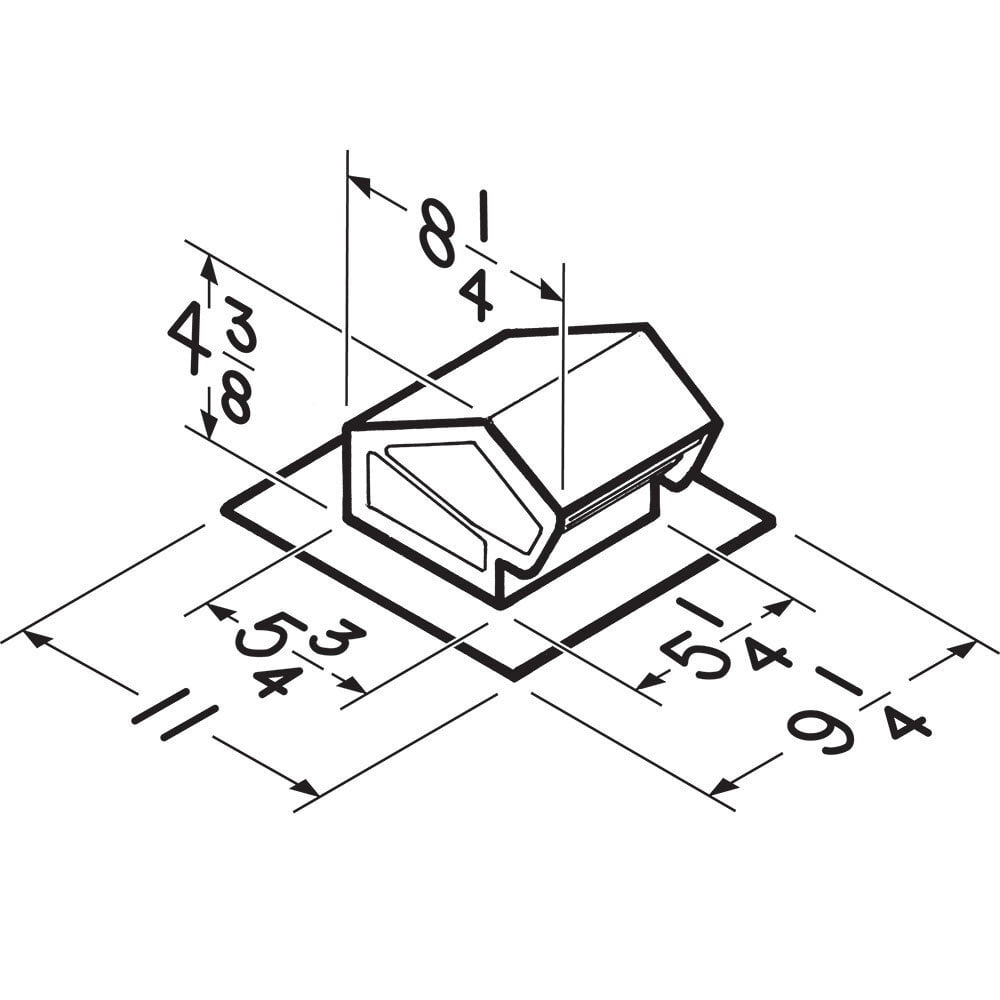 Broan 636 Broan-Nutone® Steel Roof Cap For 3-Inch Or 4-Inch Round Duct W/ Damper & Birdscreen, Black