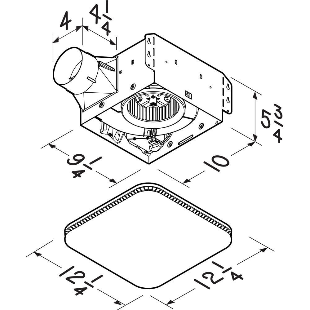 Broan AE80K Broan-Nutone® Wall Vent Kit, 3" Or 4" Round Duct