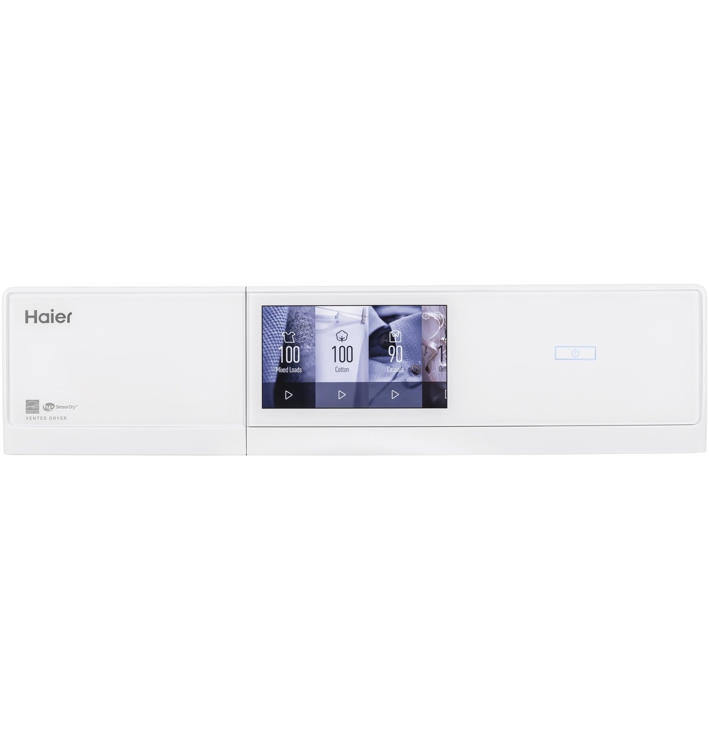Haier QFD15ESSNWW 4.3 Cu.Ft. Capacity Smart 24" Frontload Electric Dryer With Stainless Steel Basket