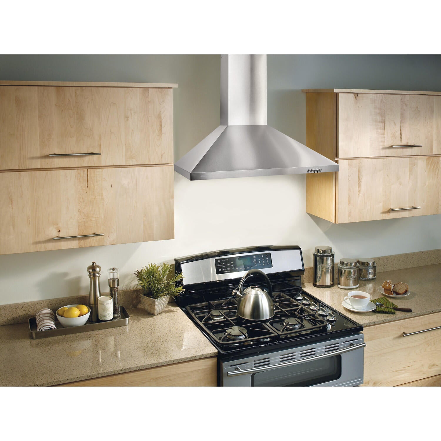 Broan BW5036SSL Broan® 36-Inch Convertible European Style Wall-Mounted Chimney Range Hood, 390 Max Blower Cfm, Stainless Steel Led Light