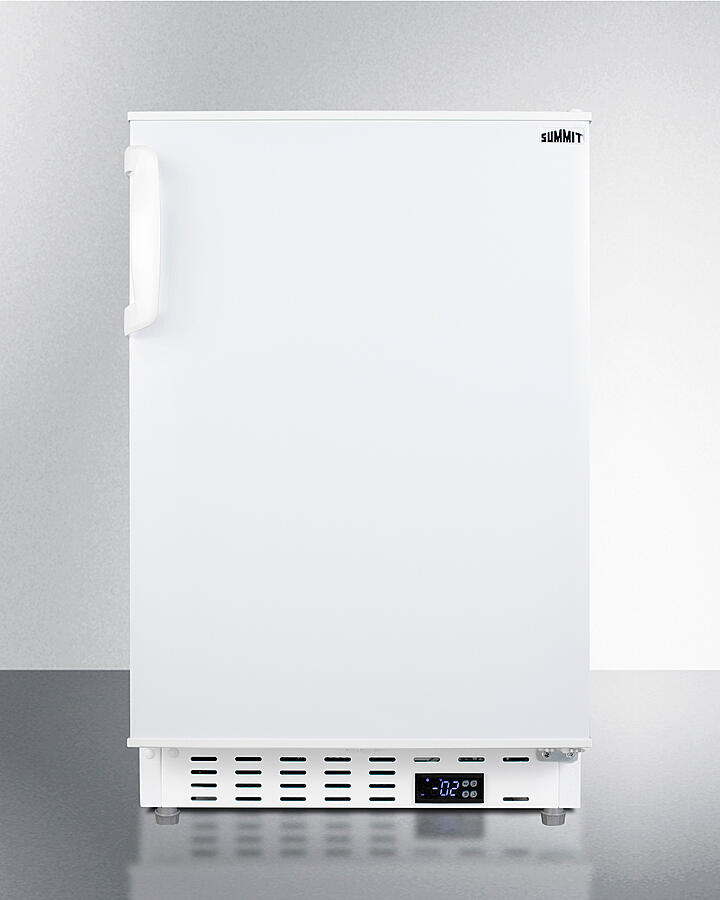 Summit ALFZ36 Built-In Undercounter Ada Compliant Residential All-Freezer In White With Door Storage And Manual Defrost Operation