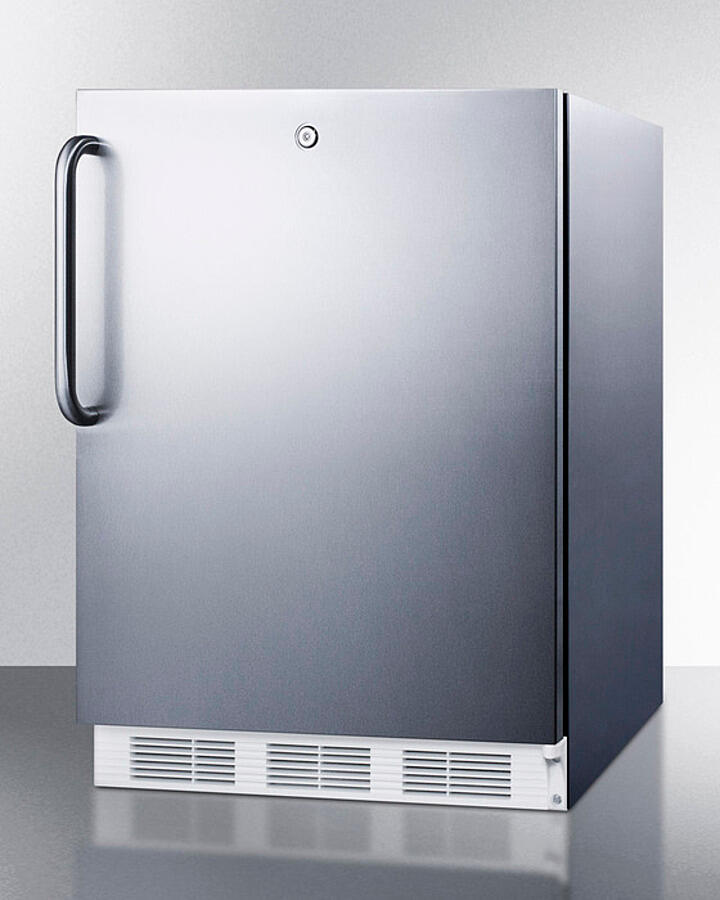 Summit FF6LW7CSS Commercially Listed Built-In Undercounter All-Refrigerator For General Purpose Use, Auto Defrost W/Complete Stainless Steel Wrapped Exterior And Front Lock