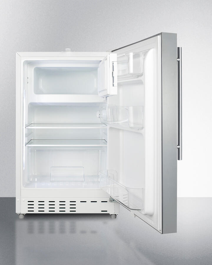 Summit ALRF48SSHV 20" Wide Built-In Refrigerator-Freezer, Ada Compliant