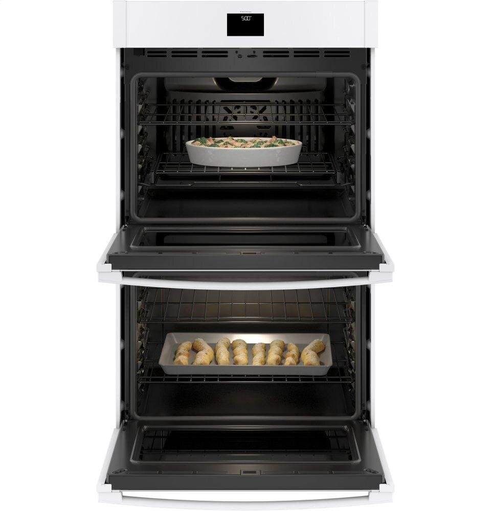 Ge Appliances JTD5000DNWW Ge® 30" Smart Built-In Self-Clean Convection Double Wall Oven With Never Scrub Racks