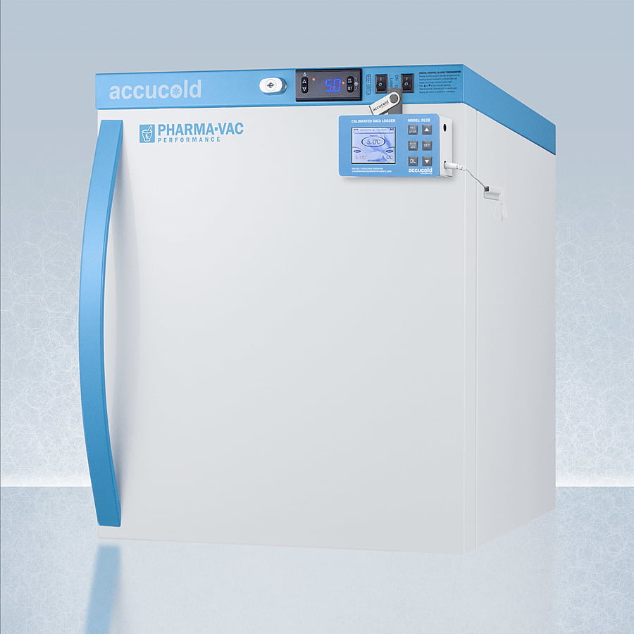 Summit ARS1PVDL2B Performance Series Pharma-Vac 1 Cu.Ft. Compact All-Refrigerator For Vaccine Storage With Factory-Installed Data Logger, Antimicrobial Silver-Ion Handle, And Hospital Grade Cord With 'Green Dot' Plug