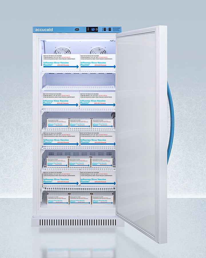 Summit ARS8PVDL2B Performance Series Pharma-Vac 8 Cu.Ft. Upright All-Refrigerator For Vaccine Storage With Factory-Installed Data Logger, Antimicrobial Silver-Ion Handle, And Hospital Grade Cord With 'Green Dot' Plug
