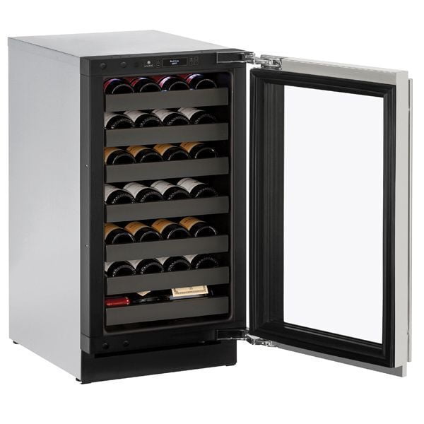 U-Line U3018WCS00B 3018Wc 18" Wine Refrigerator With Stainless Frame Finish And Field Reversible Door Swing (115 V/60 Hz Volts /60 Hz Hz)