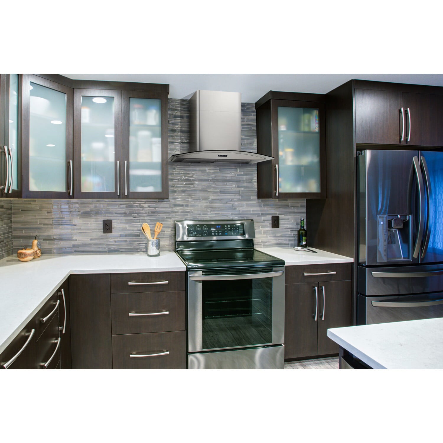 Broan EW4630SS Broan® 30-Inch Convertible Curved Glass Wall-Mount Chimney Range Hood, 400 Cfm, Stainless Steel